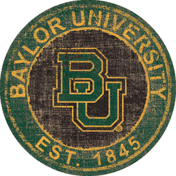 Baylor Bears Heritage Logo Round Sign