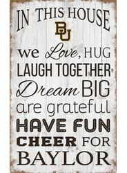 Baylor Bears In This House 11x19 Sign