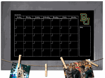Baylor Bears Monthly Chalkboard with frame & clothespins 11x19 Sign
