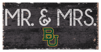 Baylor Bears Mr & Mrs Sign