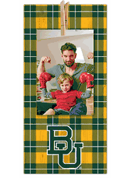 Baylor Bears Plaid Clothespin 6x12 Sign
