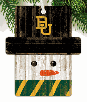 Baylor Bears Snowman Ornament