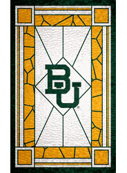 Baylor Bears Stained Glass 11x19 Wood Sign