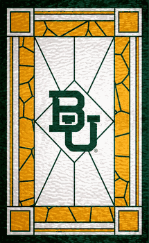 Baylor Bears Stained Glass 11x19 Wood Sign