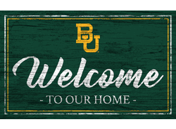 Baylor Bears Team Color Welcome 11x19 Sign