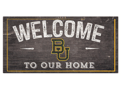 Baylor Bears Welcome Distressed 6 x 12