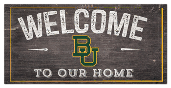 Baylor Bears Welcome Distressed 6 x 12