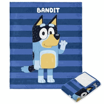 Bluey Roll Call Bandit Silk Touch Throw Blanket 50 x 60 Inches