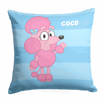Bluey Roll Call Coco Throw Pillow 18x18 Inches