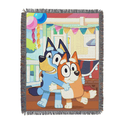 Bluey Sister Celebration Tapestry Throw Blanket 48x60 Inches