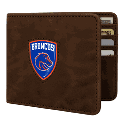 Boise Broncos Shield Wallet - Brown