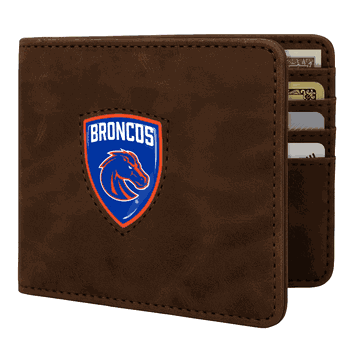 Boise Broncos Shield Wallet - Brown