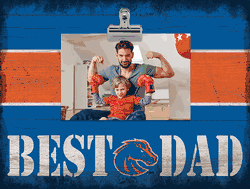 Boise State Broncos 10" x 8" Best Dad with Stripe Clip Frame
