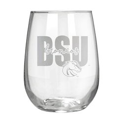 Boise State Broncos 17oz Stemmless Wine Glass