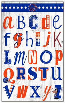 Boise State Broncos Alphabet 11x19 Sign