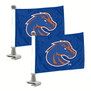 Boise State Broncos Ambassador Car Flags - 2 Pack Mini Auto Flags, 4in X 6in