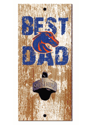 Boise State Broncos Best Dad Bottle Opener Wood Sign