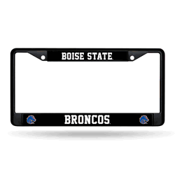 Boise State Broncos  Black Chrome Frame with Plastic Inserts 12" x 6" Car/Truck Auto Accessory