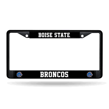 Boise State Broncos  Black Chrome Frame with Plastic Inserts 12
