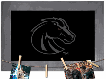 Boise State Broncos Blank Chalkboard with frame & clothespins 11x19 Sign