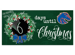 Boise State Broncos Chalk Christmas Countdown 6x12 Sign