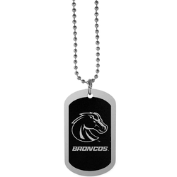 Boise State Broncos Chrome Tag Necklace
