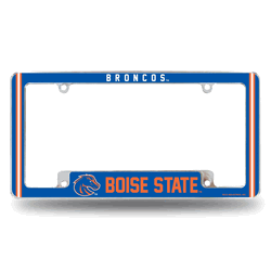 Boise State Broncos Classic 12" x 6" Chrome All Over Automotive License Plate Frame