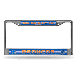 Boise State Broncos Classic 12" x 6" Silver Bling Chrome Car/Truck/SUV Auto Accessory
