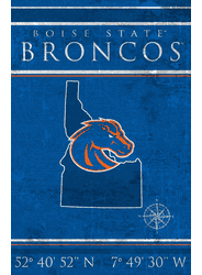 Boise State Broncos Coordinates 17x26