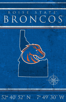 Boise State Broncos Coordinates 17x26