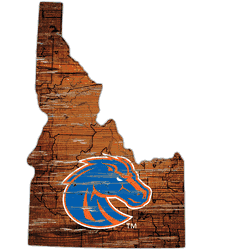 Boise State Broncos Distressed State with Logo
