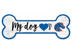 Boise State Broncos Dog Bone 6x12 Sign