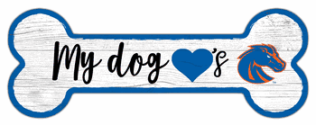 Boise State Broncos Dog Bone 6x12 Sign