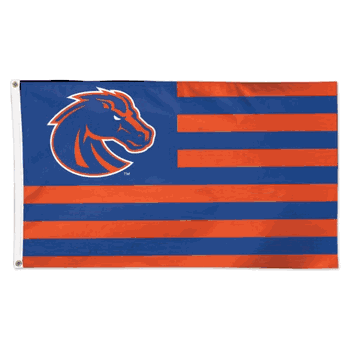 Boise State Broncos Flag 3x5 Deluxe Style Stars and Stripes Design