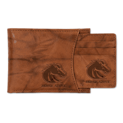 Boise State Broncos  Genuine Leather Slider Wallet