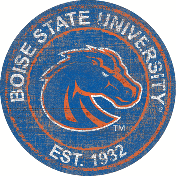 Boise State Broncos Heritage Logo Round Sign