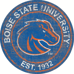 Boise State Broncos Heritage Logo Round Sign
