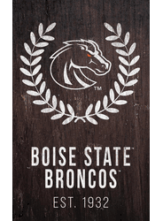 Boise State Broncos Laurel Wreath 11x19 Sign