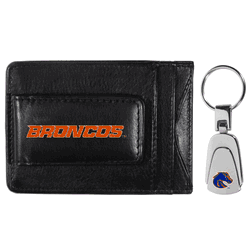 Boise State Broncos Leather Cash & Cardholder & Steel Key Chain