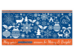 Boise State Broncos Merry and Bright 6x12 Sign