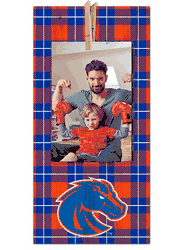Boise State Broncos Plaid Clothespin 6x12 Sign