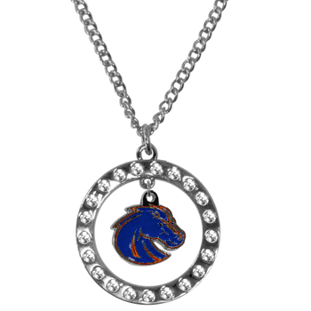 Boise State Broncos Rhinestone Hoop Necklaces