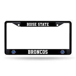 Boise State Broncos Standard Black Chrome Frame with Plastic Inserts 12" x 6" Car/Truck Auto Accessory