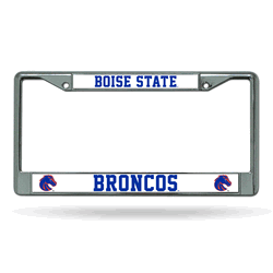 Boise State Broncos Standard Chrome Frame with Plastic Inserts 12" x 6" Car/Truck Auto Accessory