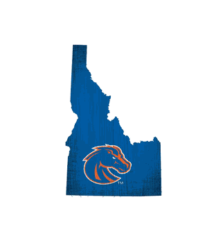 Boise State Broncos Team Color Logo State Sign