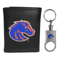 Boise State Broncos Tri-fold Wallet & Valet Key Chain