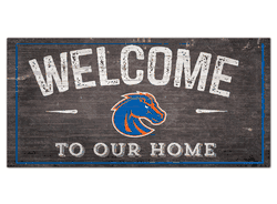 Boise State Broncos Welcome Distressed 6 x 12