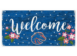 Boise State Broncos Welcome Floral 6x12 Sign