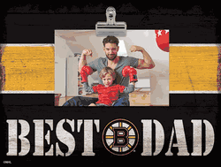 Boston Bruins 10" x 8" Best Dad with Stripe Clip Frame