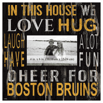 Boston Bruins 10x10 In This House Frame Sign